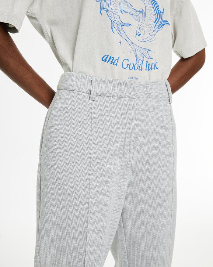 System Action Pantalón Tejido Jacquard Confort De Tiro Medio