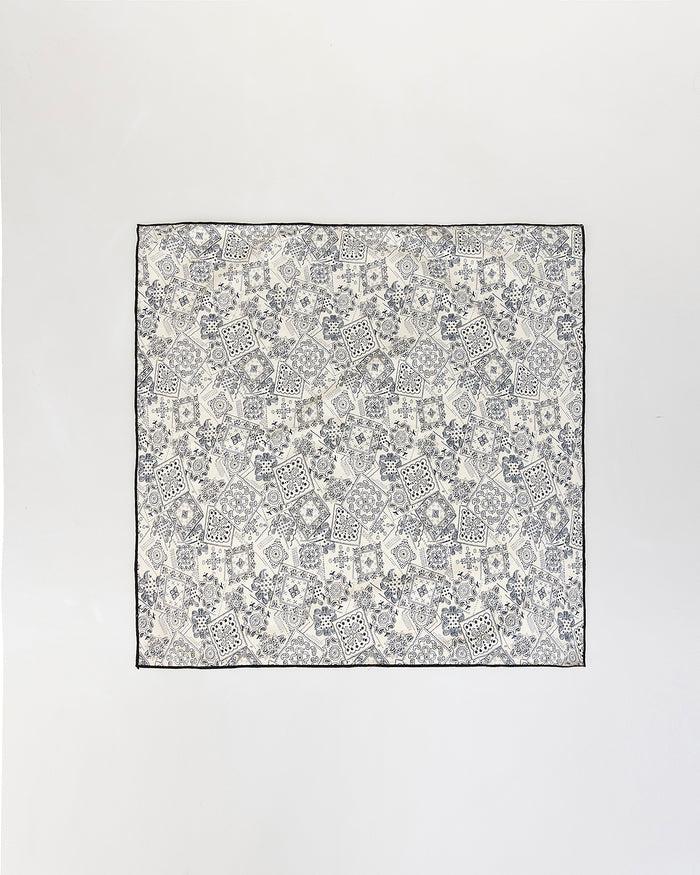 system action Pañuelo de algodón estampado banda bicolor