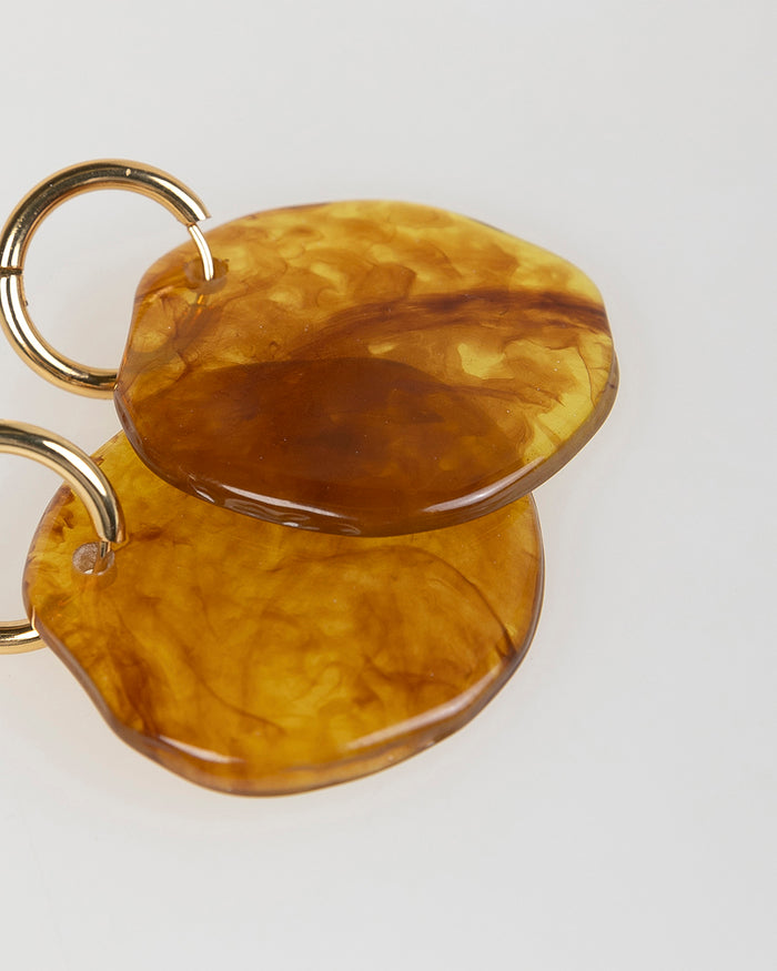 System Action Pendientes Marmolados Diseño Circular