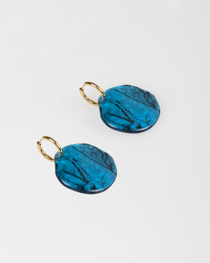 System Action Pendientes Marmolados Diseño Circular