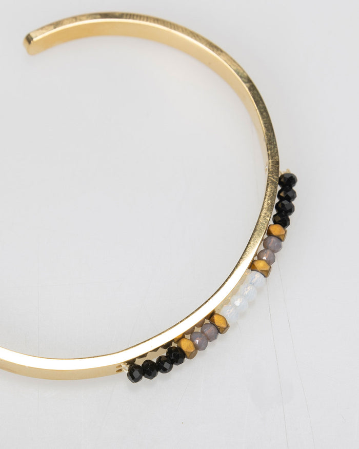 System Action Pulsera Rígida Semi Abierta Detalle Pedrería En Centro