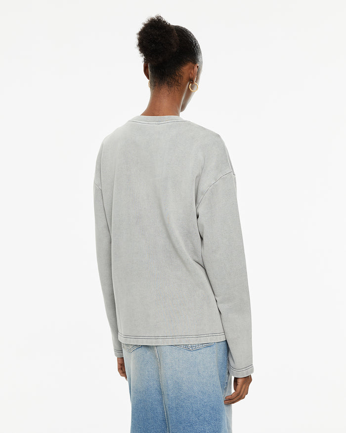 System Action Sudadera De Manga Larga Abullonada Con Frase En Relieve