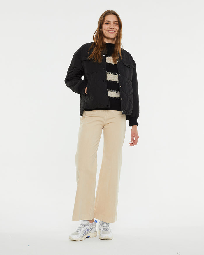 system action Anorak corto con puños y cuello rib