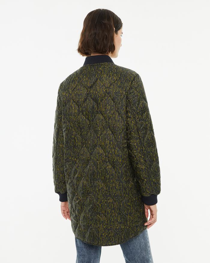 System Action Anorak Midi Acolchado Estampado