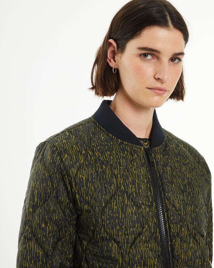 System Action Anorak Midi Acolchado Estampado