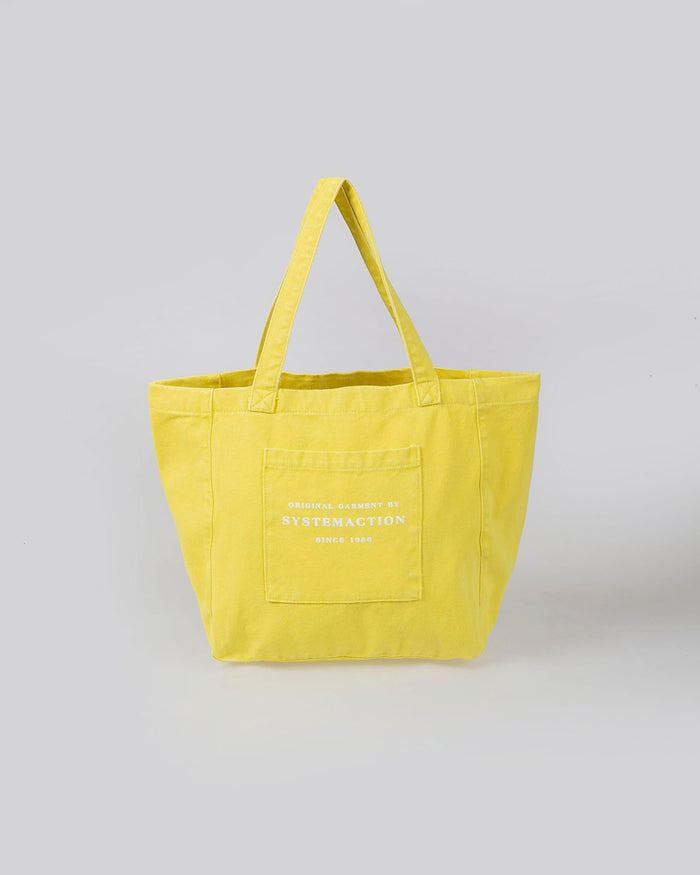 system action Bolso de algodón efecto lavado