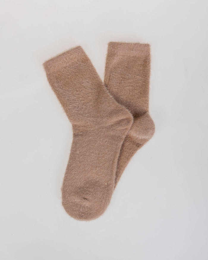 system action Calcetines de pelo beige