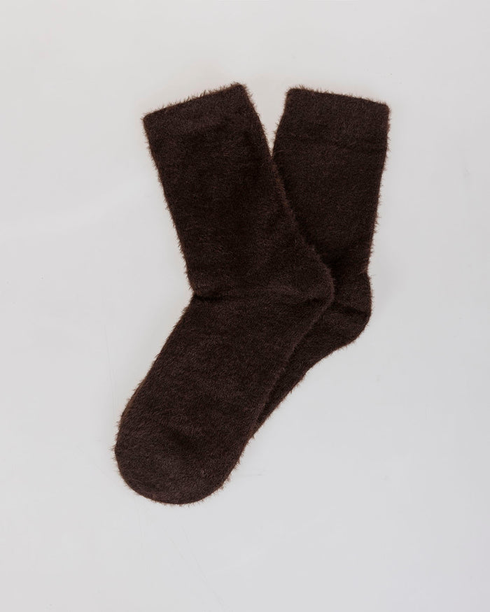 system action Calcetines de pelo marrón
