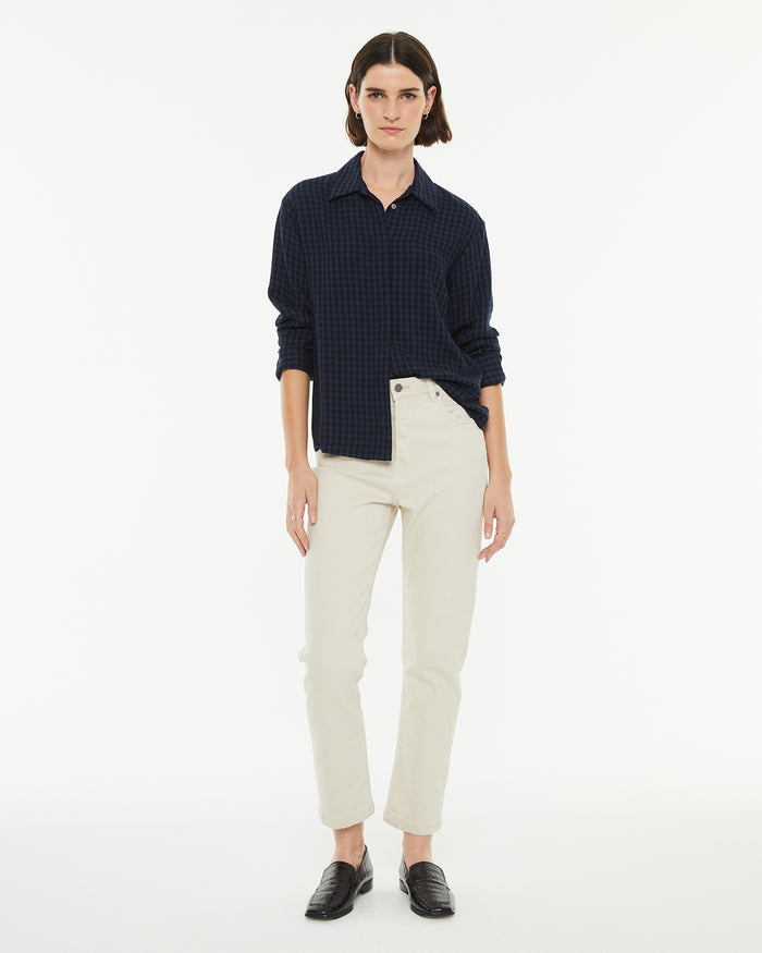 System Action Camisa Cuadros Recta De Manga Larga