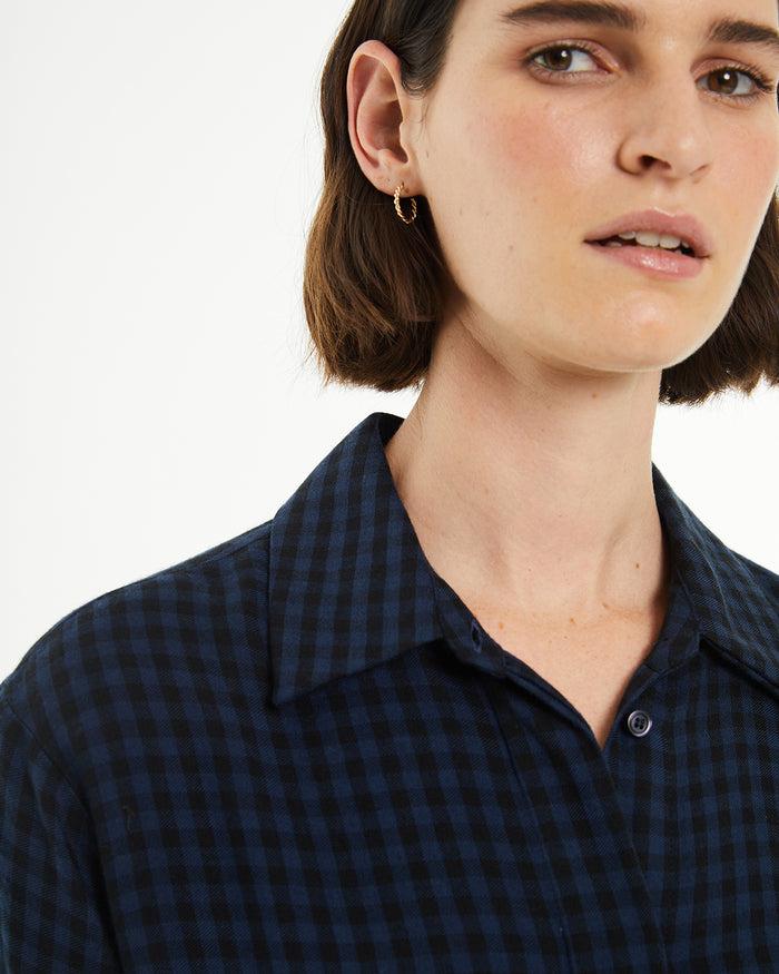 System Action Camisa Cuadros Recta De Manga Larga