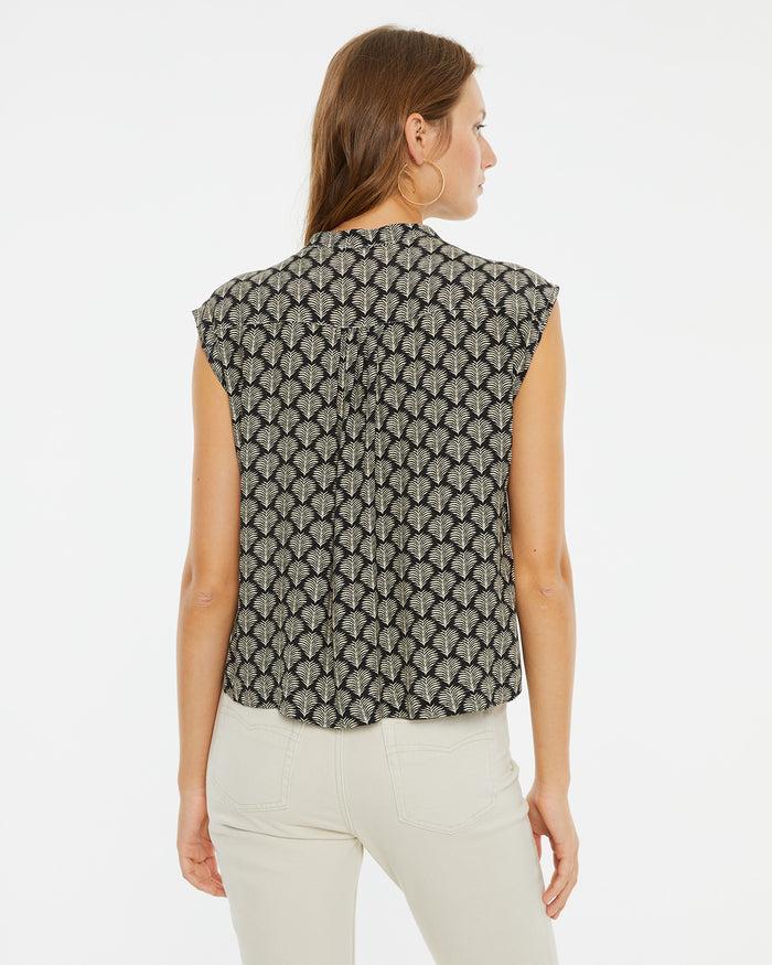 System Action Camisa Estampada Con Hombro Caído