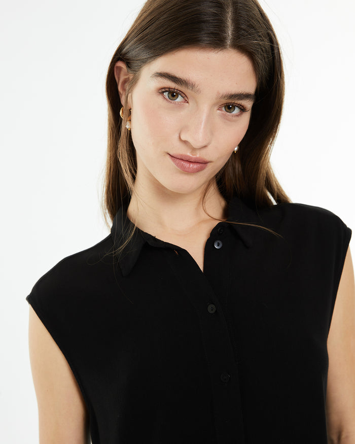 System Action Camisa Fluida Oversize Sin Mangas