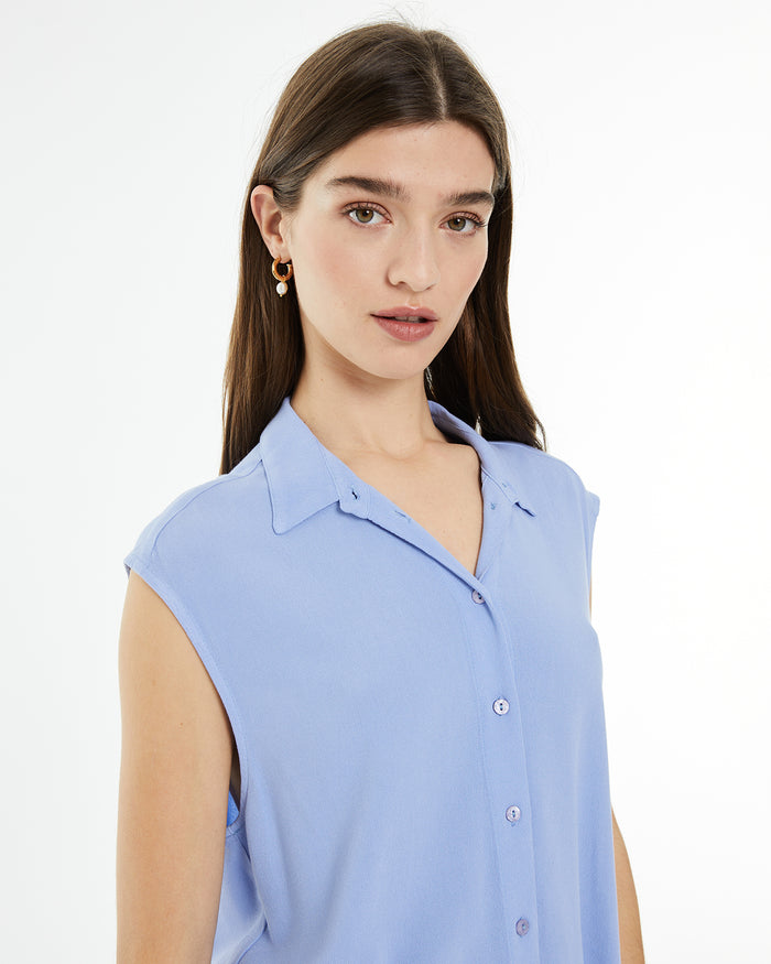 System Action Camisa Fluida Oversize Sin Mangas