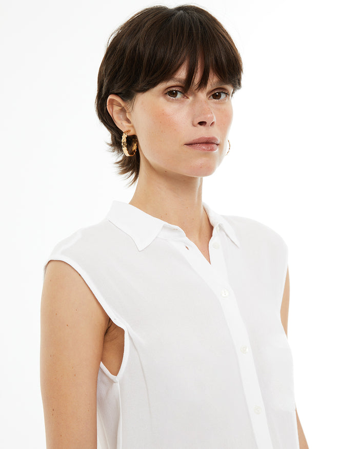 System Action Camisa Fluida Oversize Sin Mangas