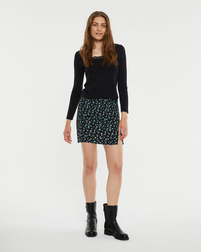 System Action Camiseta Crop Ajustada Manga Larga