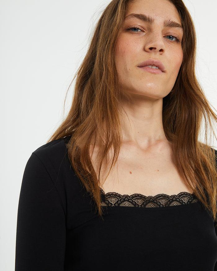 System Action Camiseta Crop Ajustada Manga Larga