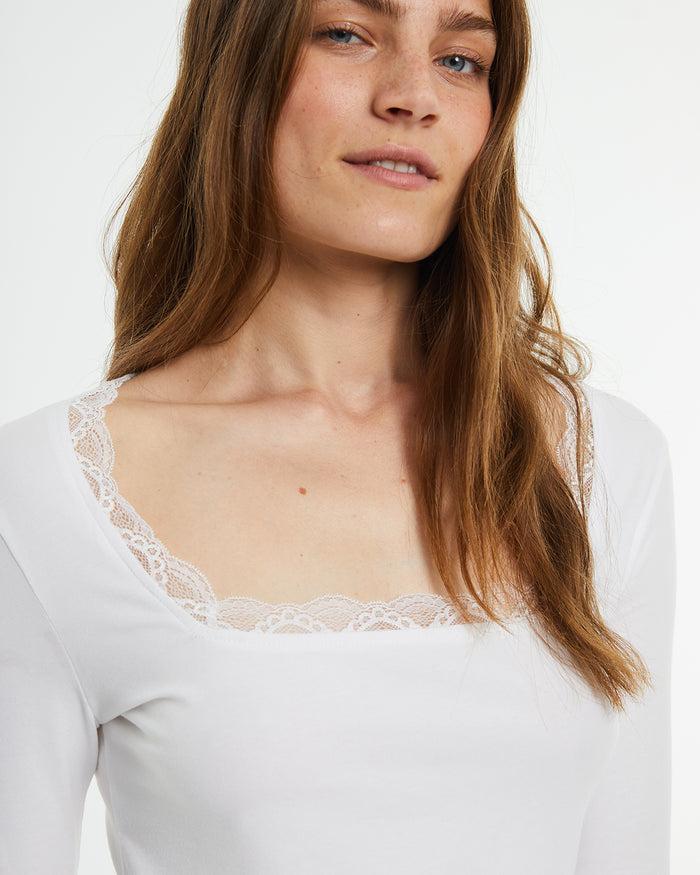 System Action Camiseta Crop Ajustada Manga Larga