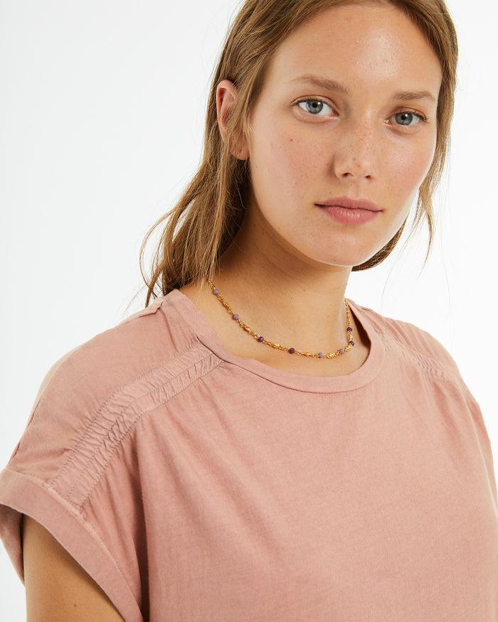 System Action Camiseta Manga Caída Efecto Lavado