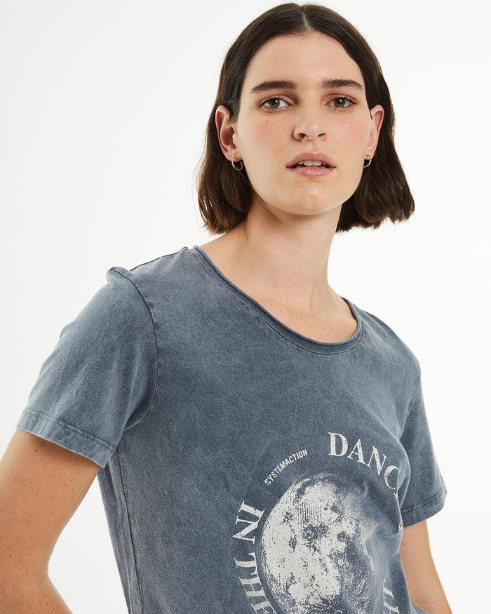 System Action Camiseta Manga Corta Estampado Luna