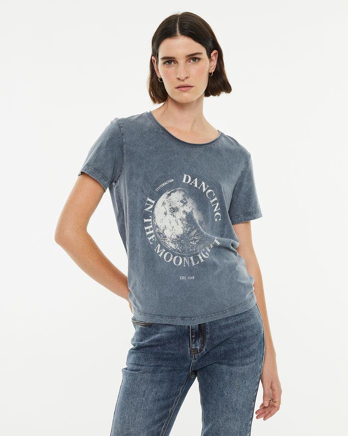 system action Camiseta manga corta estampado luna
