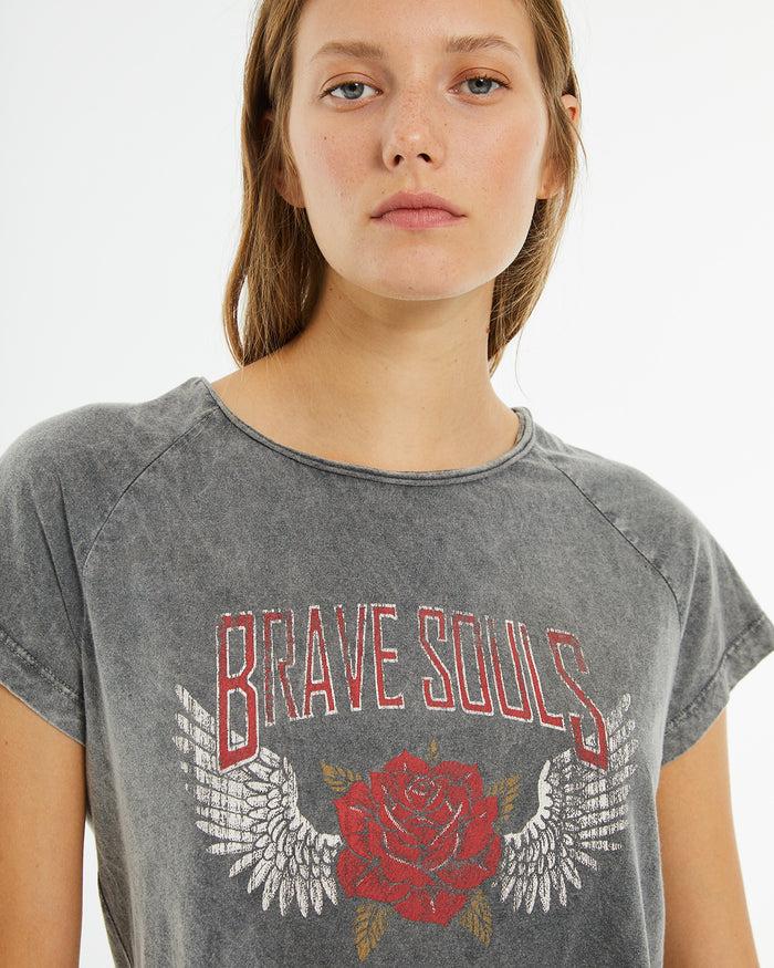 System Action Camiseta Manga Corta Estampado Rosa