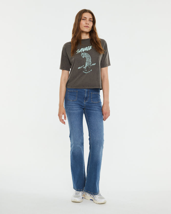 System Action Camiseta Manga Corta Estampado Tigre