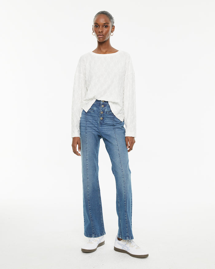 System Action Camiseta Manga Larga Tejido Jacquard