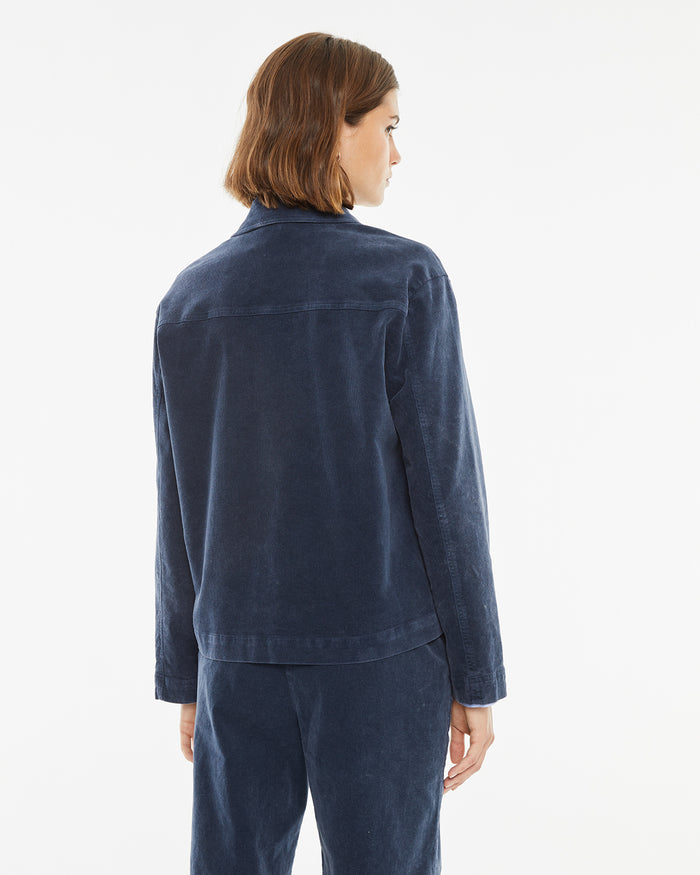 System Action Chaqueta Pana Denim Efecto Lavado