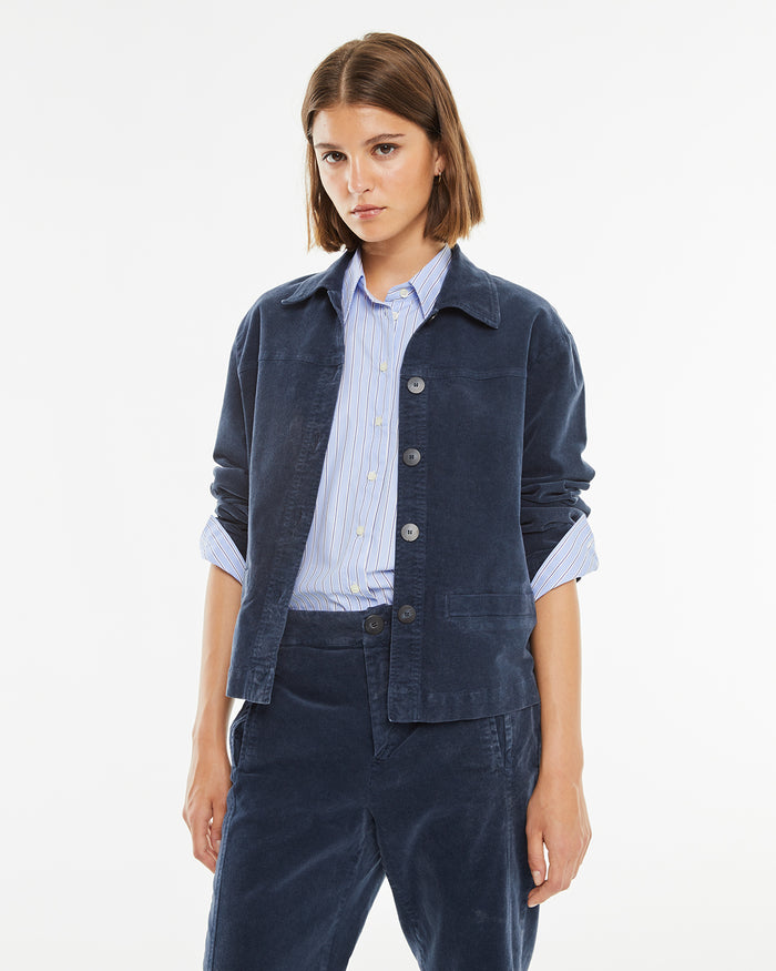 System Action Chaqueta Pana Denim Efecto Lavado