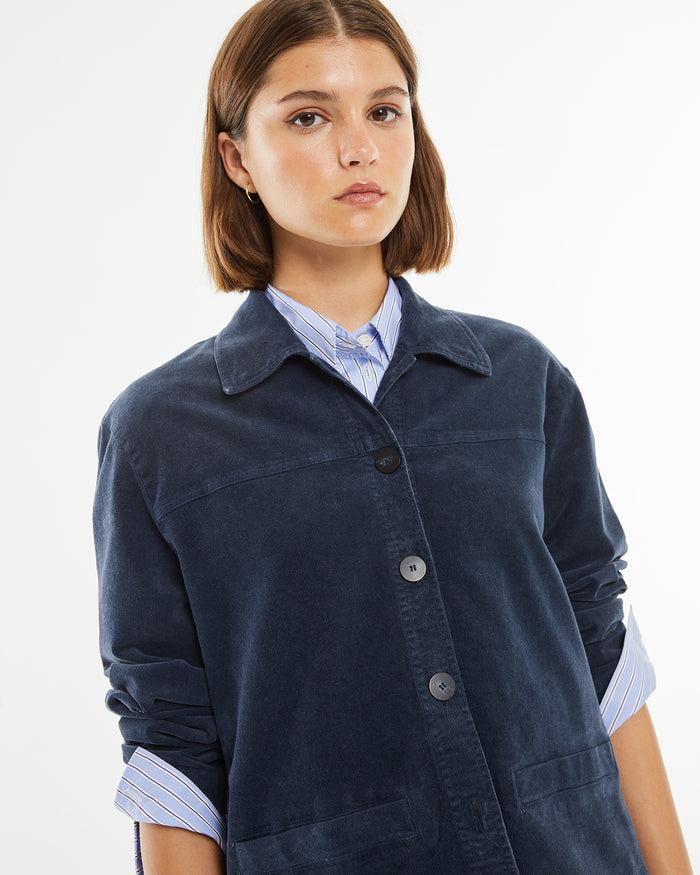 System Action Chaqueta Pana Denim Efecto Lavado
