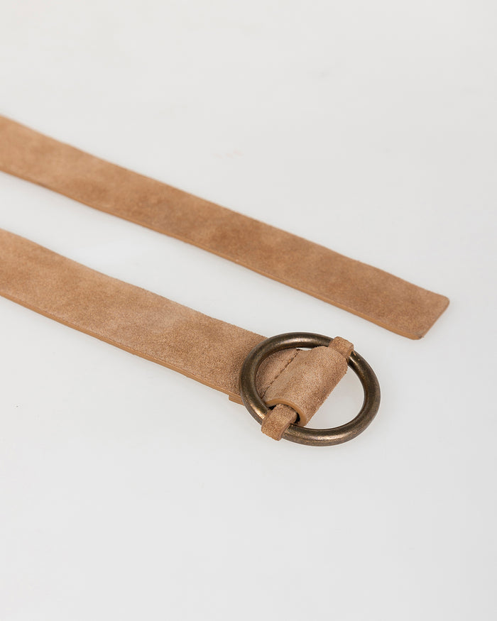 System Action Cinturón Camel Con Hebilla Ajustable