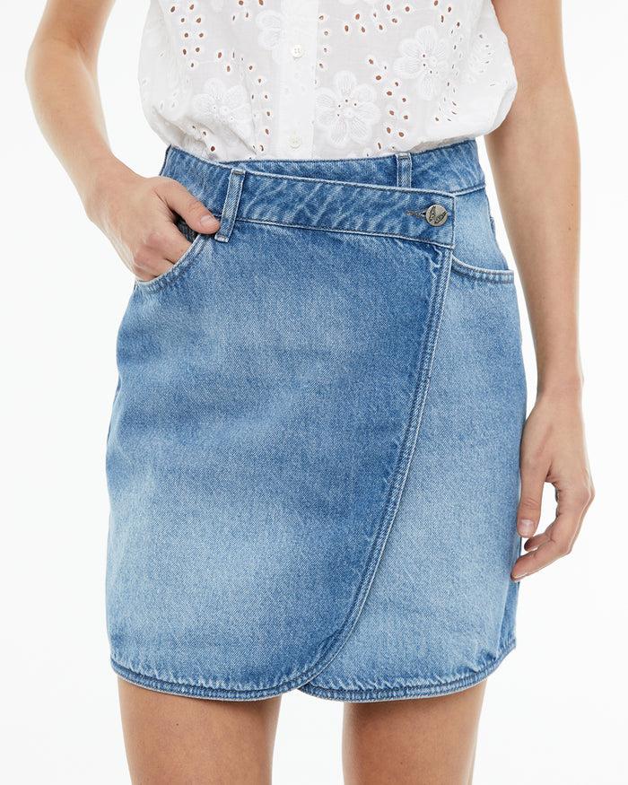 System Action Falda Denim Corta