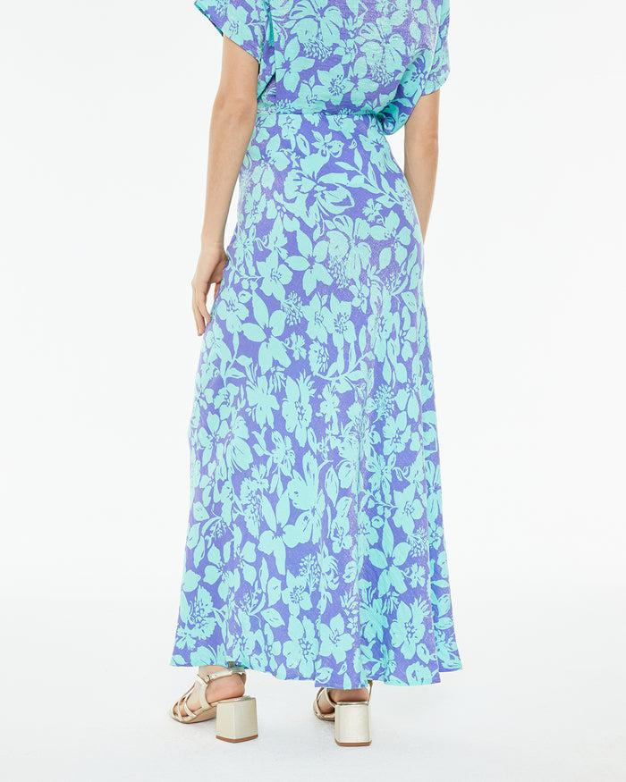 System Action Falda Midi Estampado Floral Grande