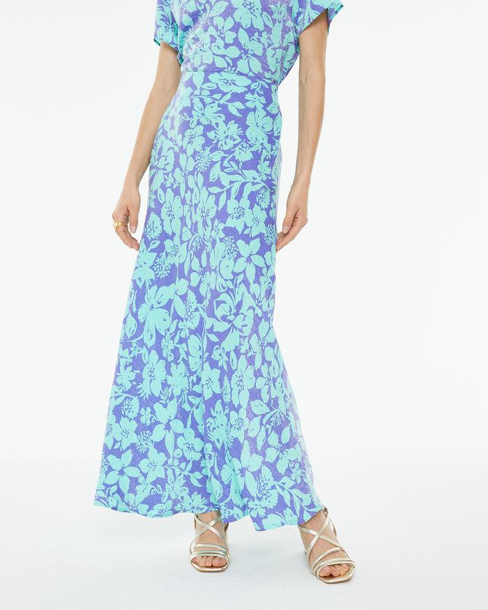 System Action Falda Midi Estampado Floral Grande