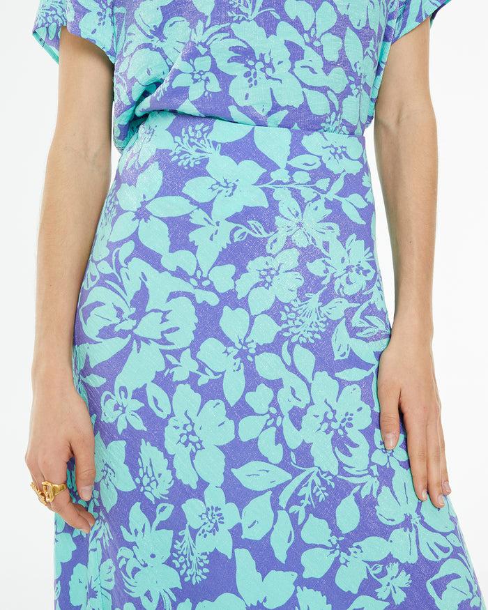 System Action Falda Midi Estampado Floral Grande