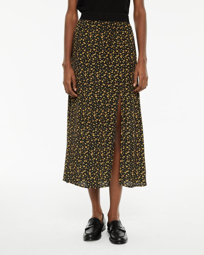 System Action Falda Midi Evasé Estampado Floral