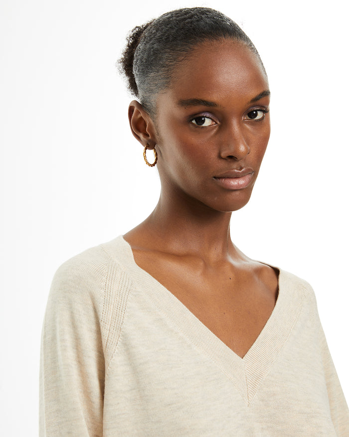 System Action Jersey Básico Con Lana Cuello Pico