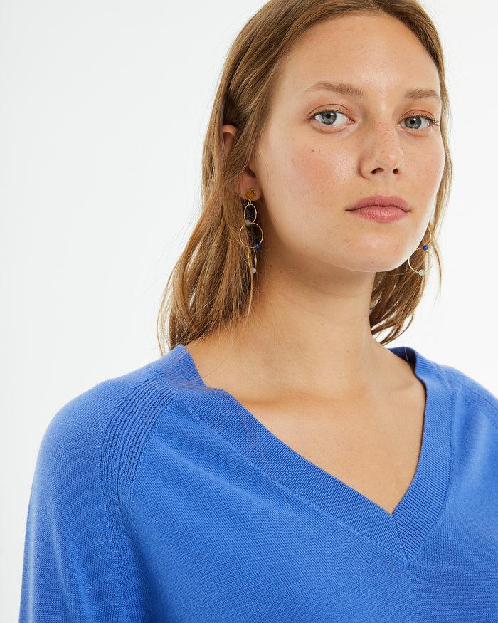 System Action Jersey Básico Con Lana Cuello Pico