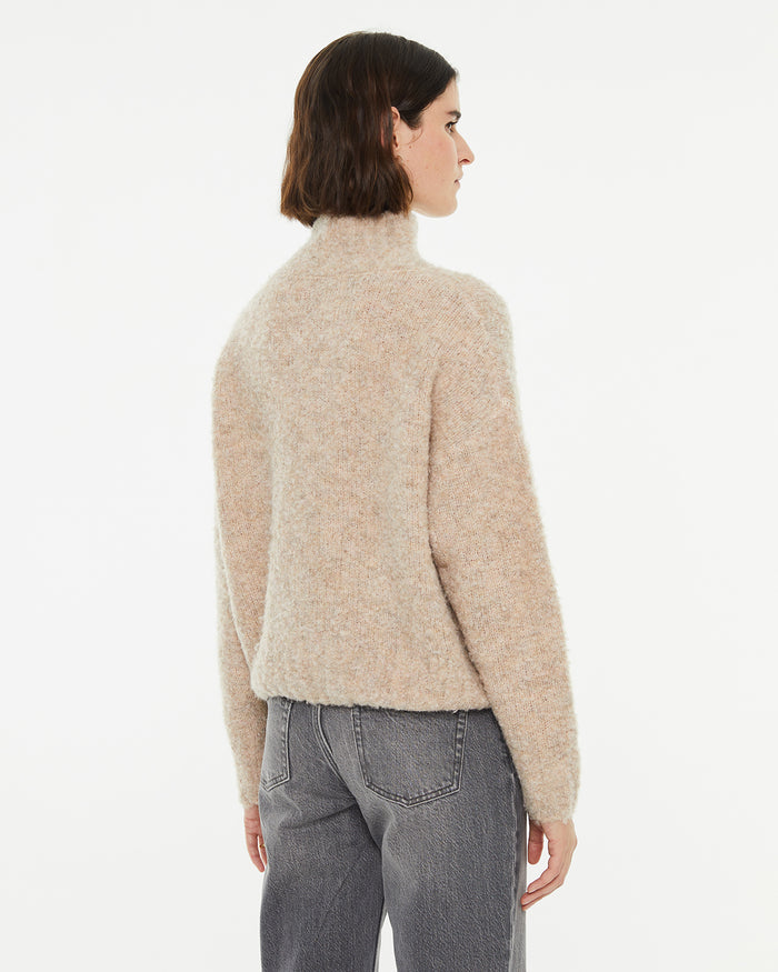 System Action Jersey Bouclé Oversize Cuello Cisne