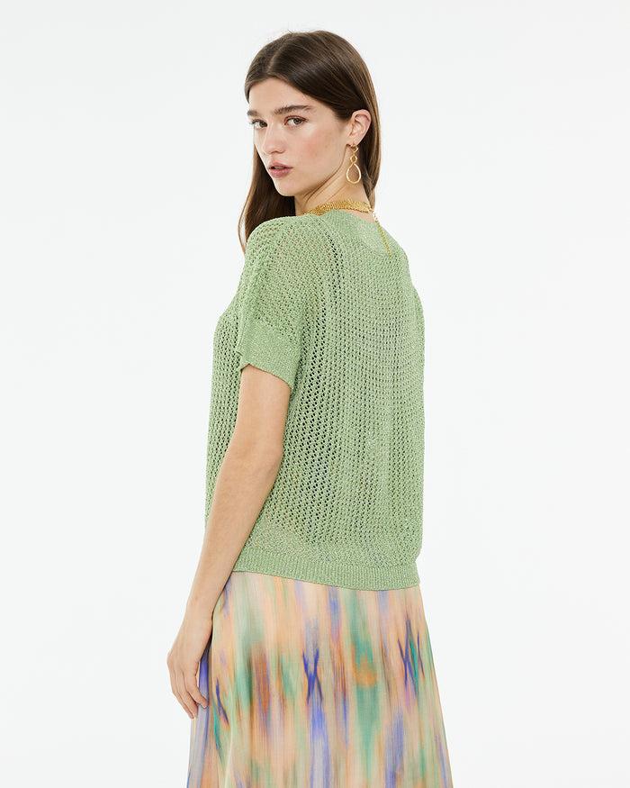 System Action Jersey Calado Con Punto De Lúrex