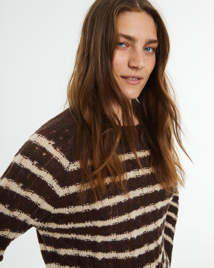 System Action Jersey De Lana Con Aranes Y Rayas