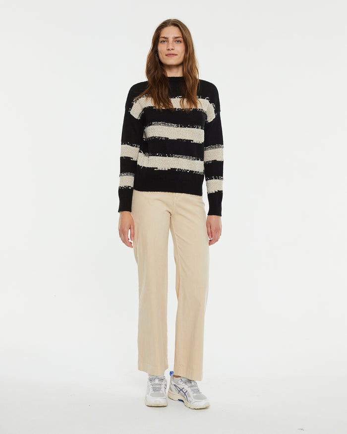 System Action Jersey De Rayas Cuello Redondo