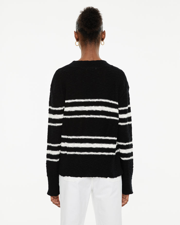 System Action Jersey Rayas Bicolor Acabados Rib