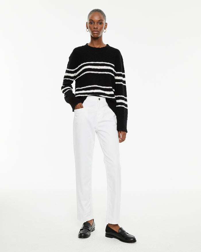 System Action Jersey Rayas Bicolor Acabados Rib