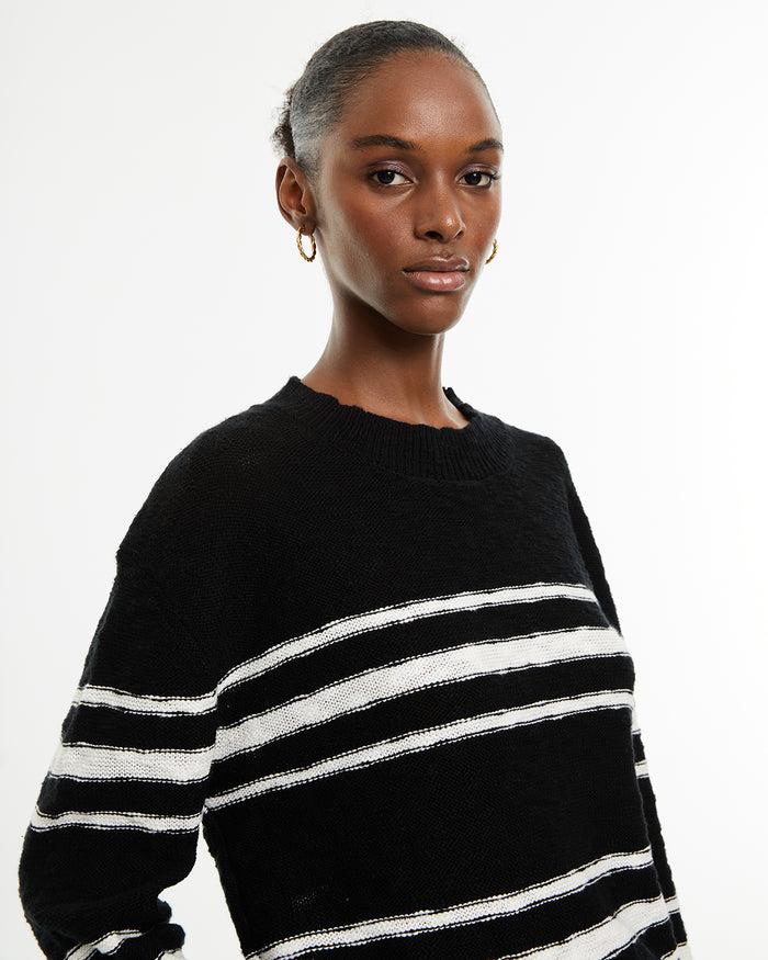 System Action Jersey Rayas Bicolor Acabados Rib