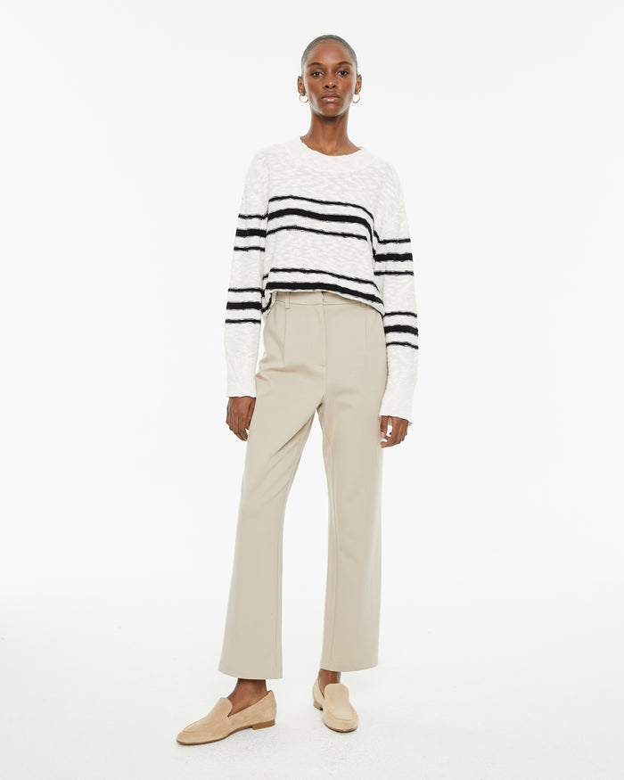 System Action Jersey Rayas Bicolor Acabados Rib