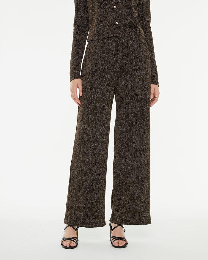 System Action Pantalón Largo Evasé Con Brillo