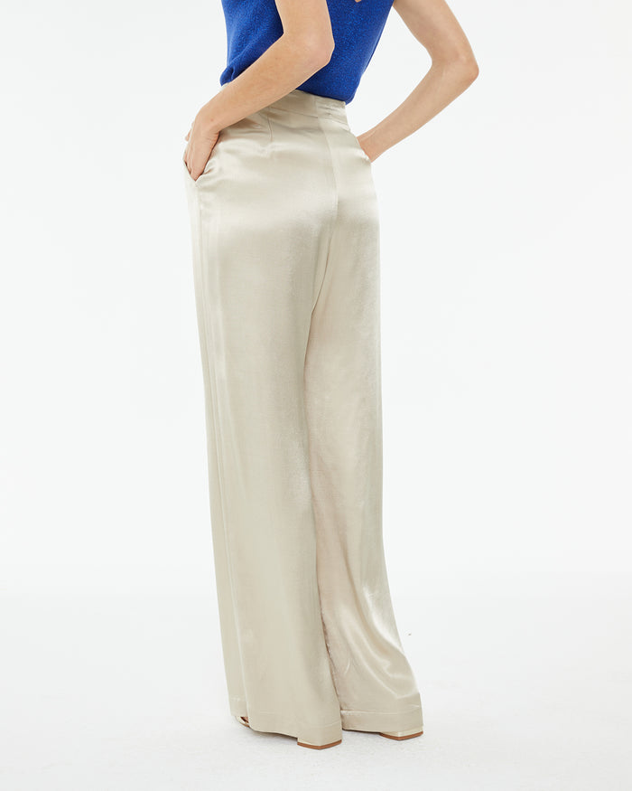 System Action Pantalón Palazzo Fluido De Viscosa