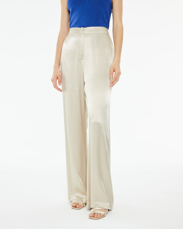 System Action Pantalón Palazzo Fluido De Viscosa