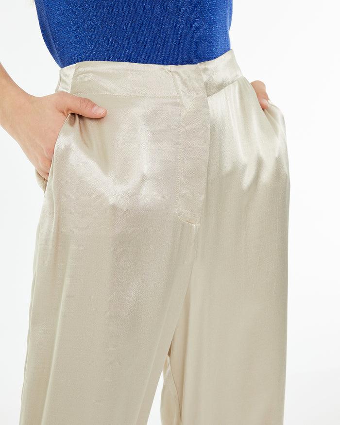 System Action Pantalón Palazzo Fluido De Viscosa